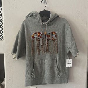 New with tags free people short sleeve hoodie